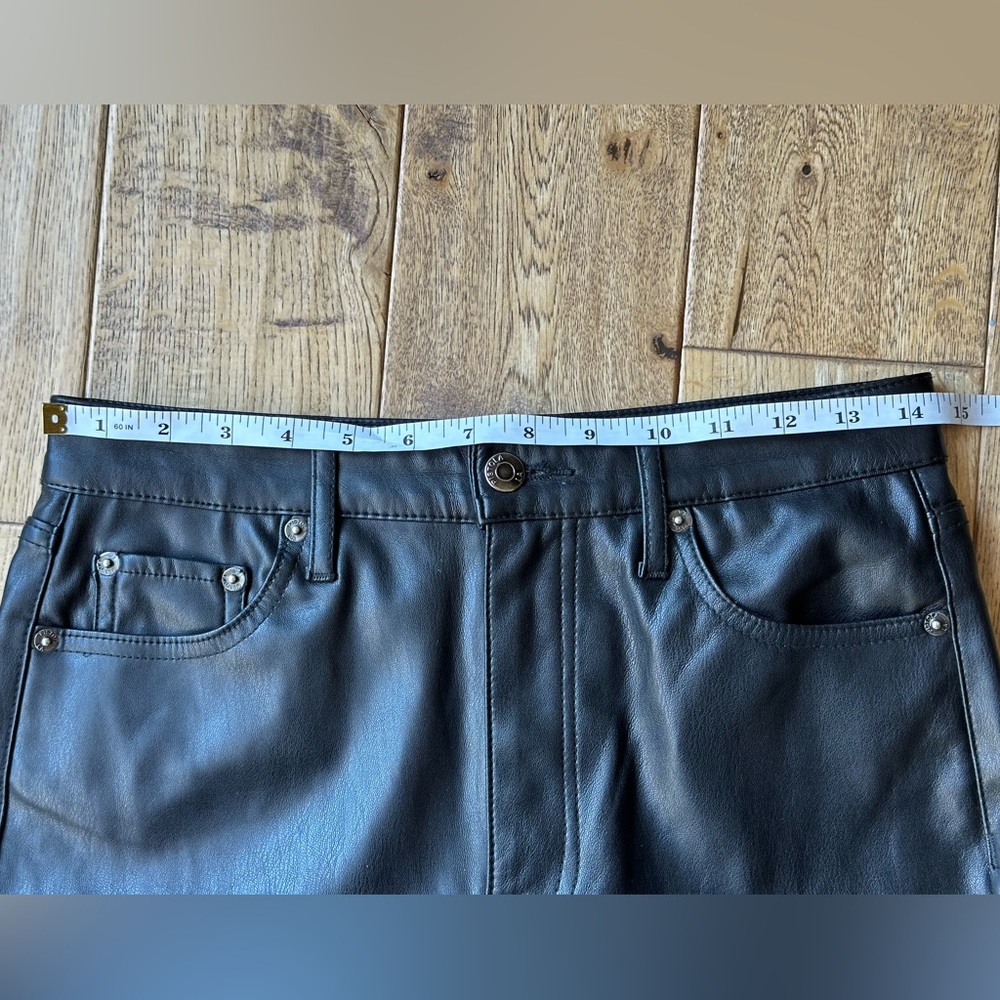 Pistola Aline High Rise Skinny Faux Leather Pants in Onyx size 27 - Picture 9 of 12